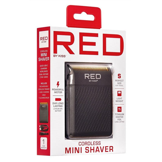 Kiss Red Mini Shaver Cordless Dark Gray