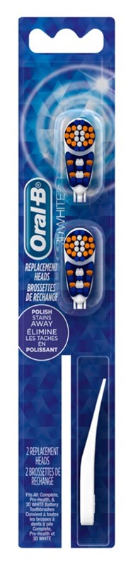 Oral-B 3D White Replacement Brush Heads 2 Count