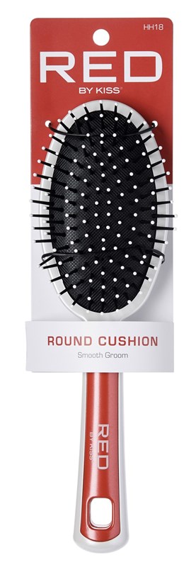 Kiss Red Pro Brush Round Cushion (1PC) Smooth Groom