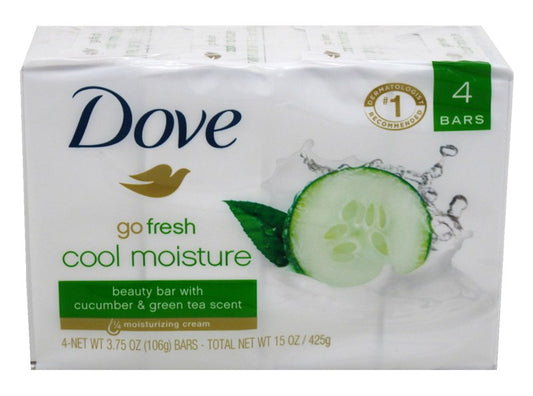 Dove Bar Soap Go Fresh Cool Moisture 3.75oz 4 Count