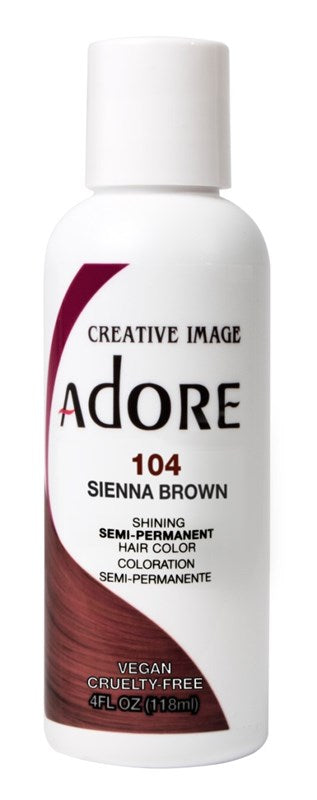 Adore Semi-Permanent Haircolor #104 Sienna Brown 4oz