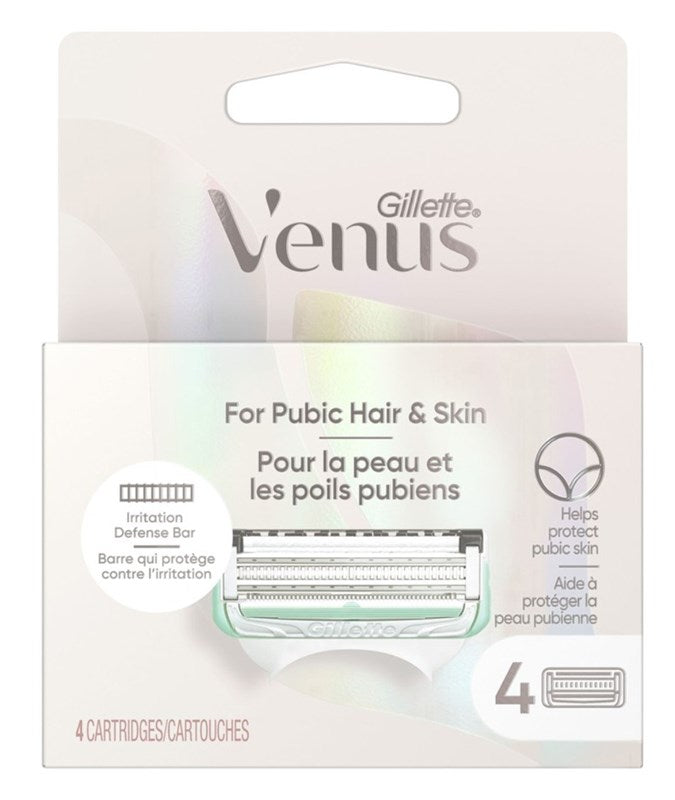 Gillette Venus Pubic Hair And Skin Cartridges 4 Refills