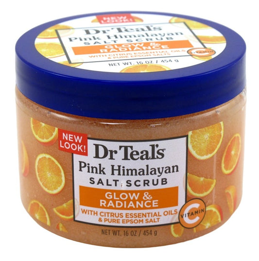 Dr Teals Salt Scrub Pink Himalayan Glow 16oz Jar