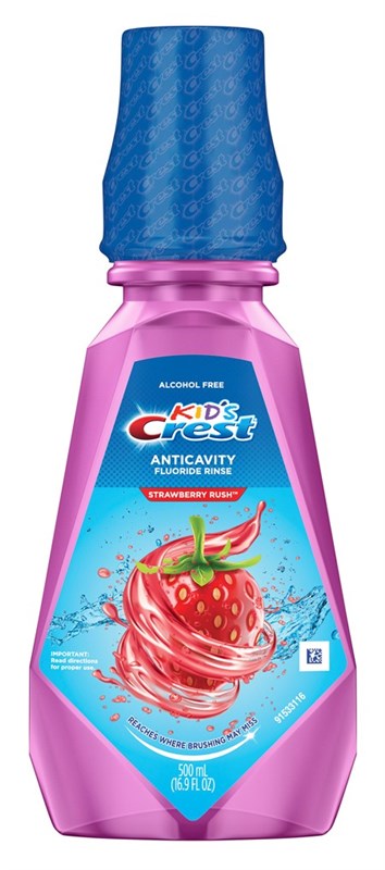 Crest Rinse Anti-Cavity Fluoride Strawberry 16.9oz