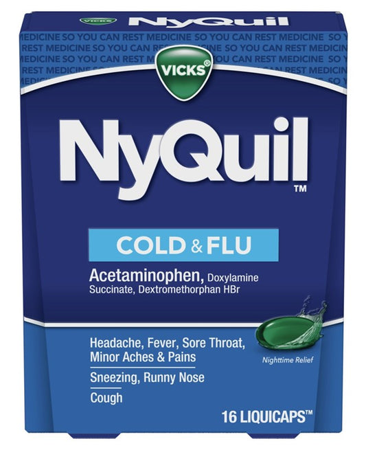 Vicks Nyquil Cold & Flu Liquicaps 16 Count