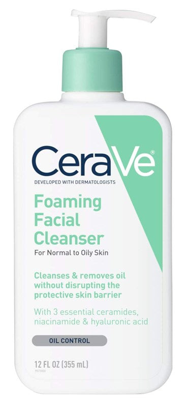 Cerave Foaming Facial Cleanser Oil Control 12oz Pump