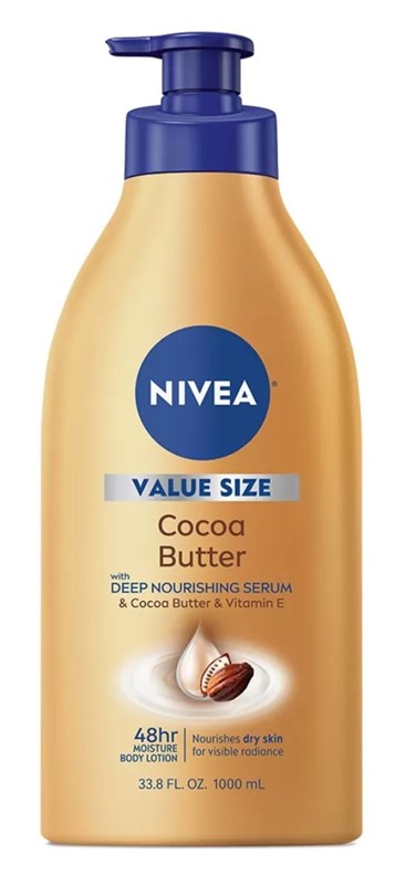 Nivea Lotion Cocoa Butter 33.8oz Pump Nourishes Dry Skin