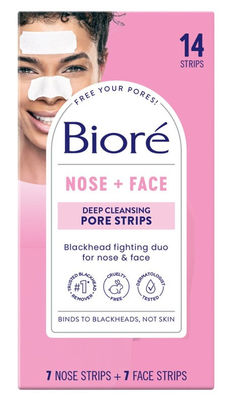 Biore Deep Cleansing Pore Strips 14 Count Nose & Face
