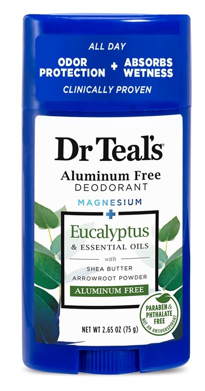 Dr Teals Deodorant Eucalyptus 2.65oz Aluminum-Free