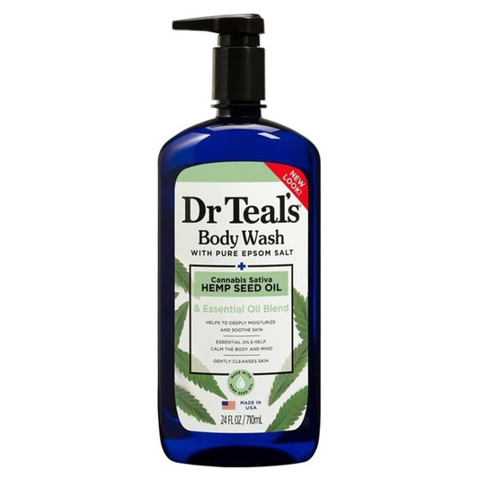 Dr Teals Body Wash Cannabis Sativa Hemp Seed Oil 24oz