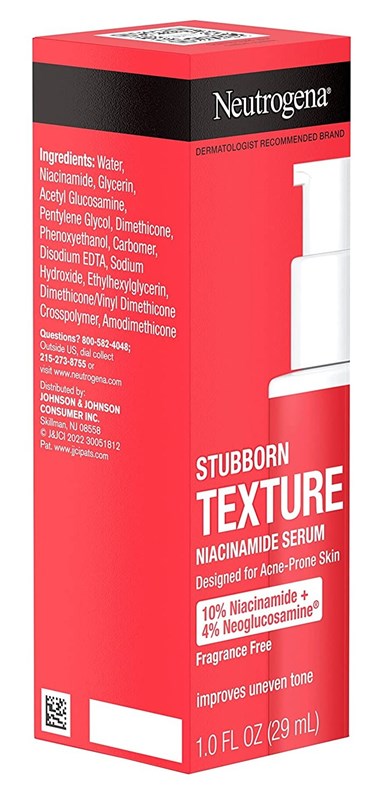 Neutrogena Stubborn Texture Niacinamide Serum No Frag 1oz
