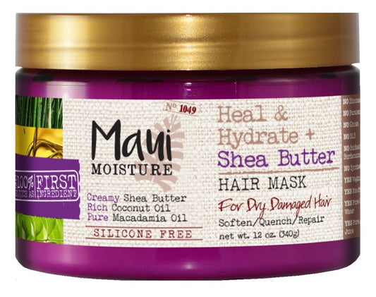 Maui Moisture Shea Butter Hair Mask 12oz Jar (Heal/Hydrate)