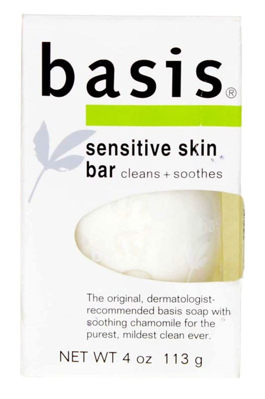 Basis Sensitive Skin Soap Bar 4oz Cleans And Soothes