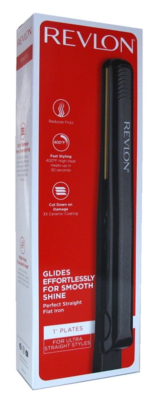 Revlon Flat Iron 1Inch Perfect Straight 3X Ceramic