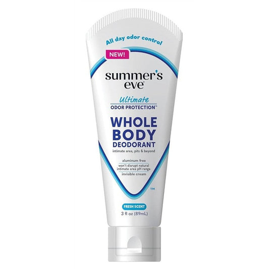 Summers Eve Whole Body Cream Deodorant Fresh Scent 3oz