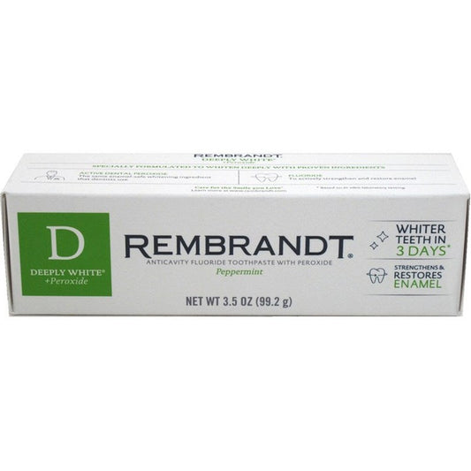 Rembrandt Toothpaste Deeply White+Peroxide Peppermnt 3.5oz