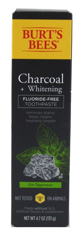 Burts Bees Toothpaste Charcoal Plus Whitening 4.7oz