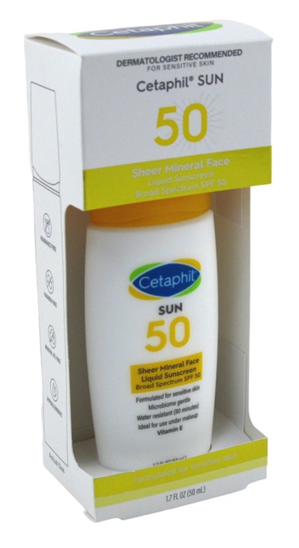Cetaphil Sun Spf#50 Sheer Mineral Face Sunscreen 1.7oz