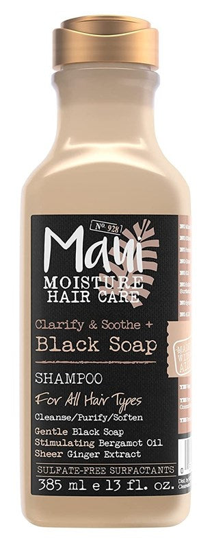 Maui Moisture Shampoo Black Soap 13oz Clarify/Soothe