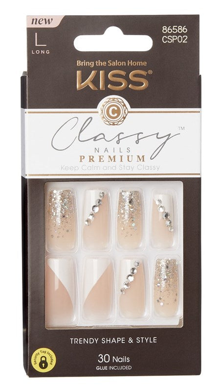 Kiss Classy Premium Nails 30 Count Long Length