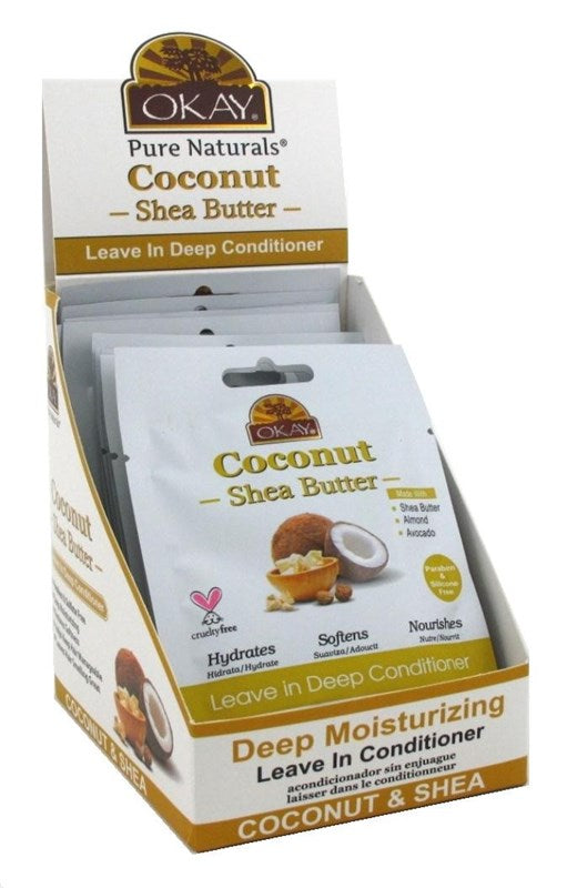Okay Leave-In Deep Cond Pks Coconut & Shea Butter (12in)