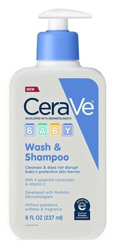 Cerave Baby Wash And Shampoo 8oz Pump