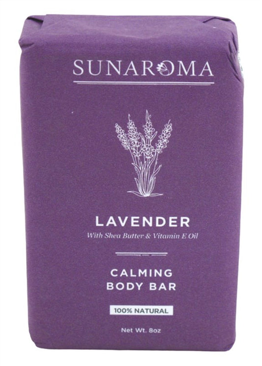 Sunaroma Soap Bar Lavender Shea + Vitamin E Oil 8oz