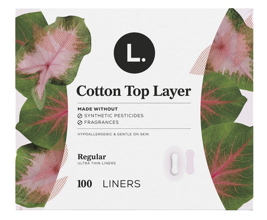 L. Pads Ultra Thin Cotton Top Layer Regular 100 Count