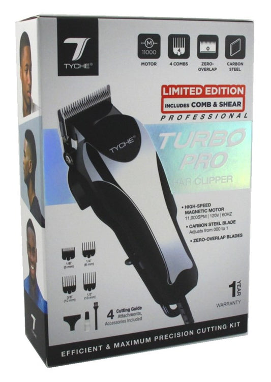 Tyche Turbo Pro Hair Clipper Kit 4 Attachments Included