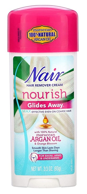 Nair Hair Remover Glides Away Nourish With Argan Oil 3.3oz