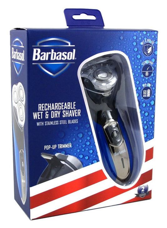 Barbasol Shaver Wet & Dry With Pop-Up Trimmer Rechargeable