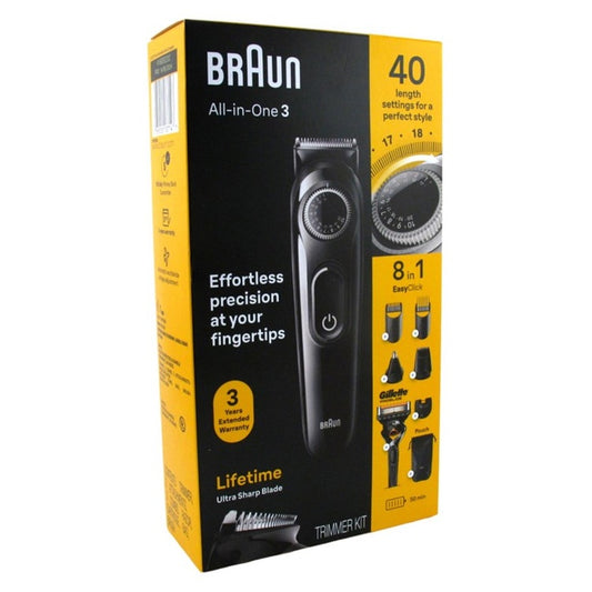 Braun Trimmer All-In-One 3 (8-In-1) Kit 40 Settings