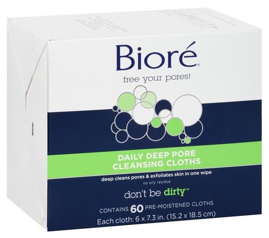 Biore Deep Cleansing Pore Cloths 60 Count