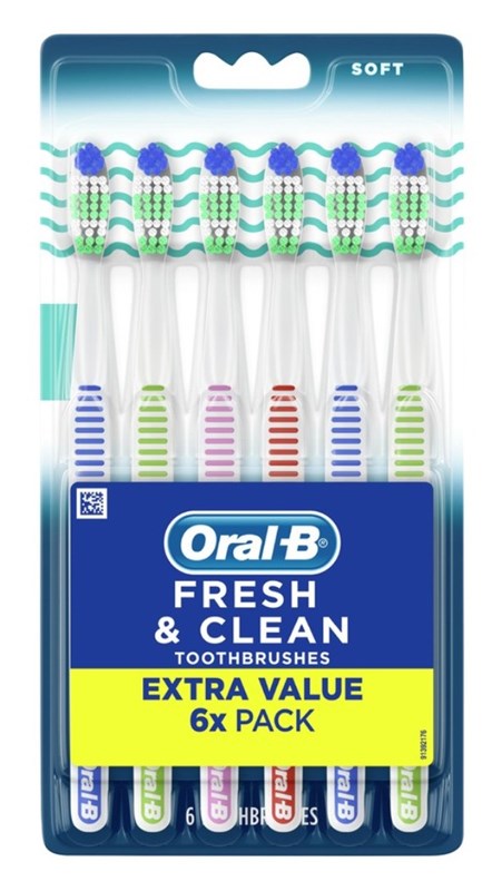 Oral-B Toothbrush Fresh & Clean Soft 6 Pack