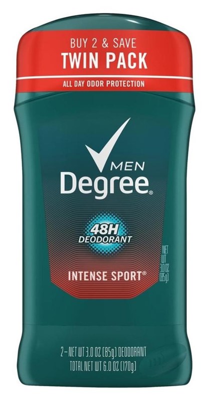 Degree Deodorant 3oz Mens 48Hr Intense Sport Twin-Pack