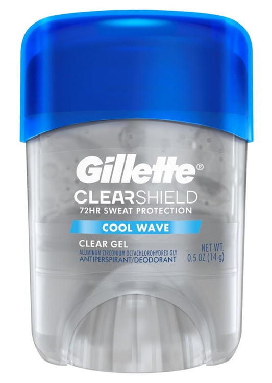 Gillette Deodorant Clearshield Clr Gel Cool Wave 0.5oz (12in)