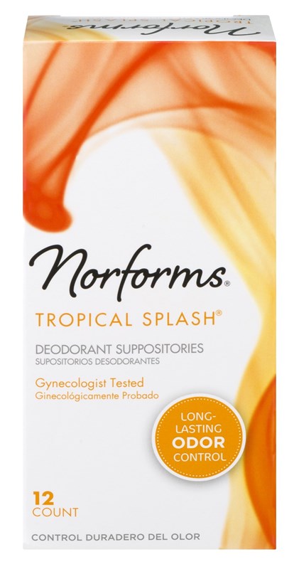 Norforms Suppositories Tropical Splash 12 Count