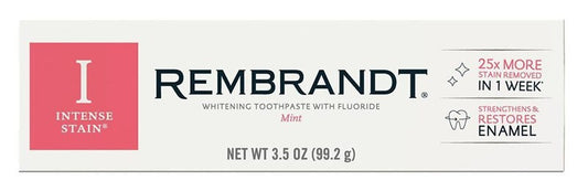 Rembrandt Toothpaste Whitening Intense Stain Mint 3.5oz