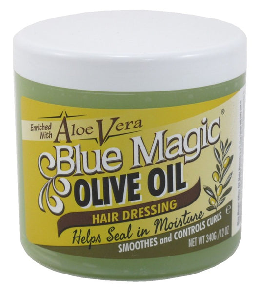 Blue Magic Olive Oil Hair Dressing With Aloe Vera 12oz