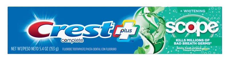 Crest Toothpaste 5.4oz Plus Scope Whitening Minty Fresh
