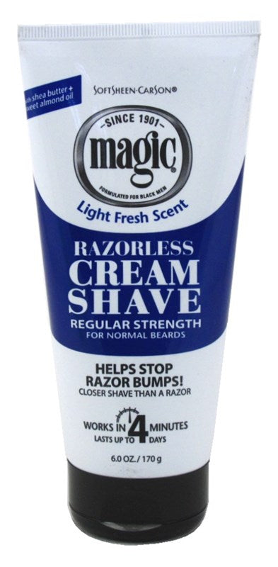 Magic Razorless Cream Shave Regular Strength 6oz