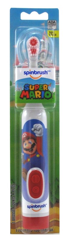 Spinbrush Powered Toothbrush Super Mario Soft