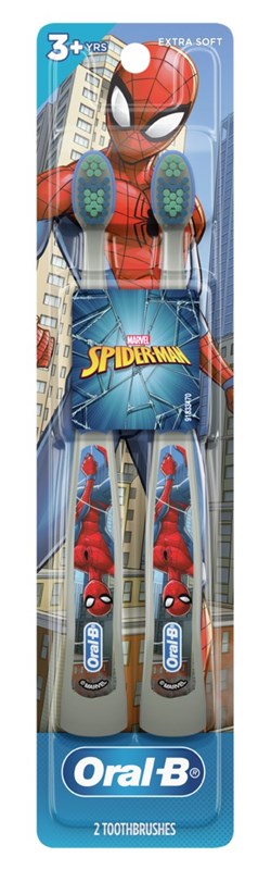 Oral-B Toothbrush Kids Spiderman Extra Soft 2-Pack