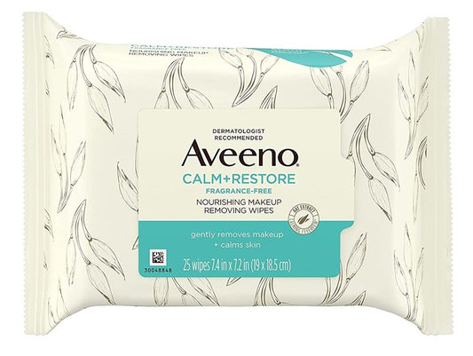 Aveeno Makeup Remover Wipes Calm + Restore 25 Ct Frag-Free