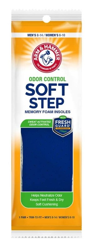 Arm & Hammer Soft Step Memory Foam Insoles (M 8-14/W 6-10)