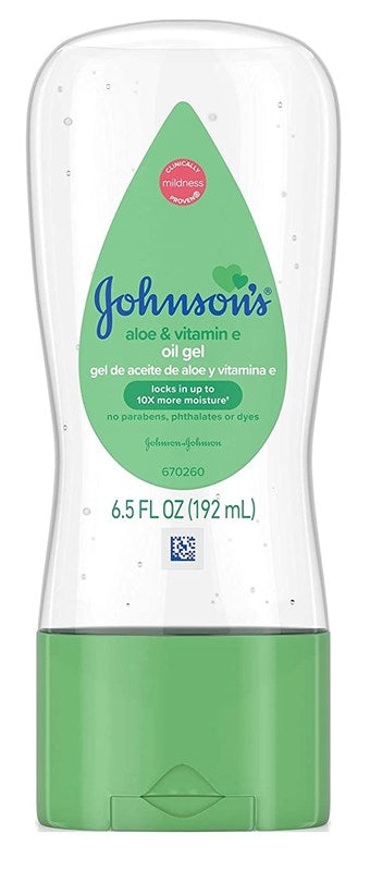 Johnsons Baby Oil Gel Aloe And Vitamin-E 6.5oz