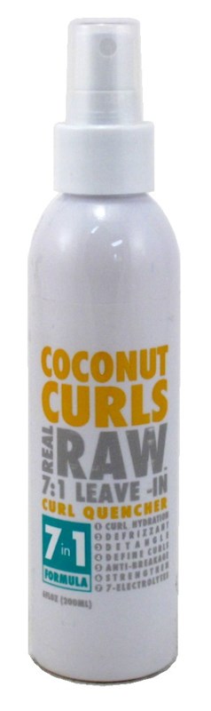 Real Raw Leave-In Coconut Curls 7-In-1 Quench 6oz