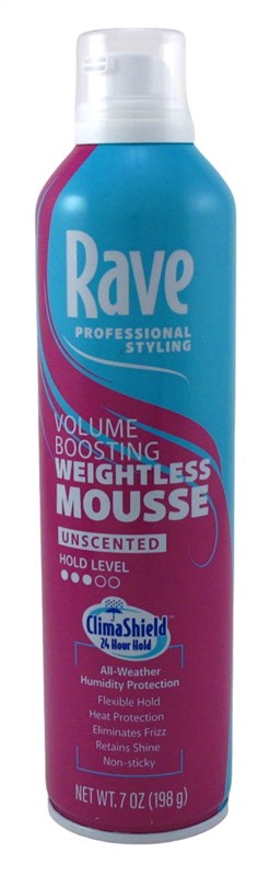 Rave Mousse Volume Boosting Weightless Unscented 7oz