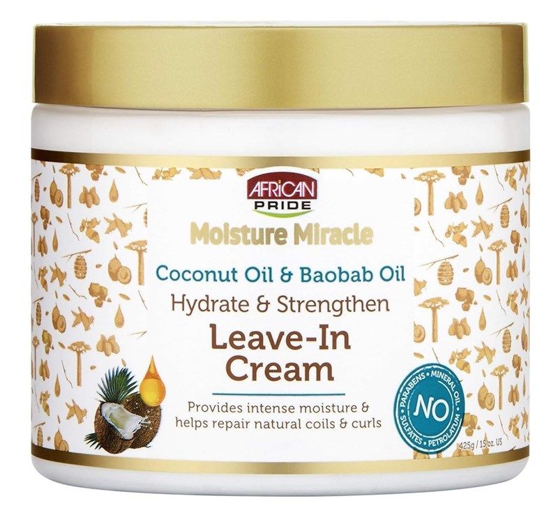 African Pride Leave-In Cream Coconut Oil & Baobab Oil 15oz