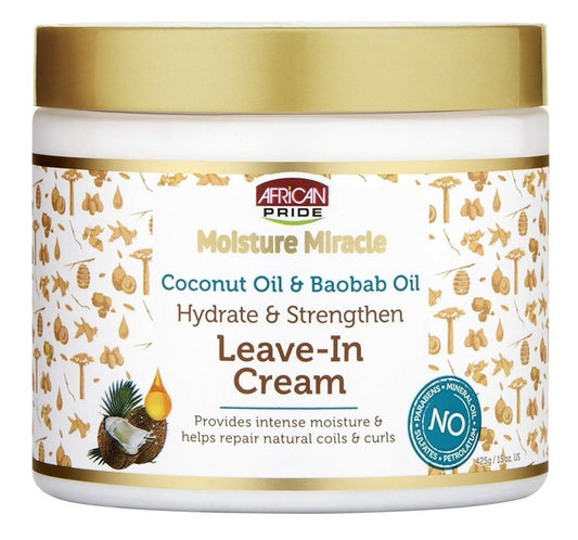African Pride Leave-In Cream Coconut Oil & Baobab Oil 15oz